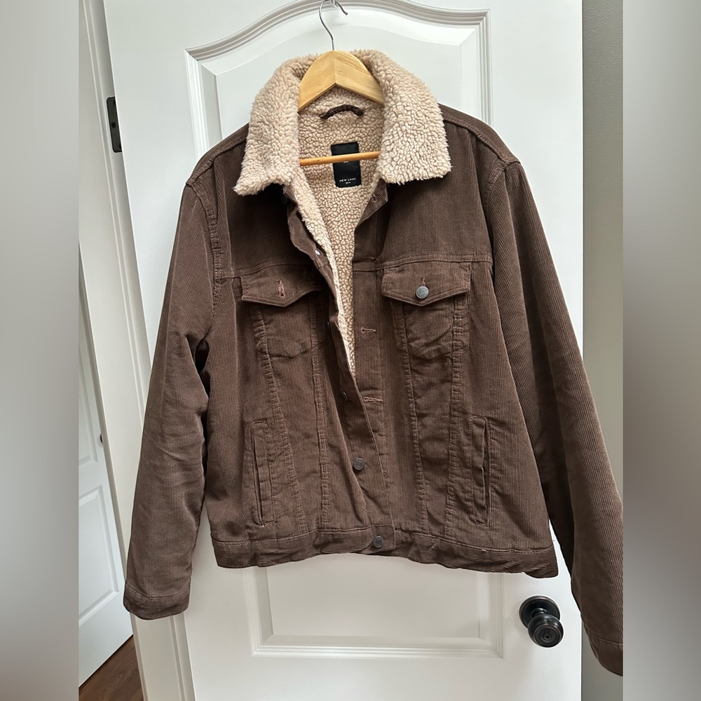 New Look Corduroy. Fleece-lined bomber jacket